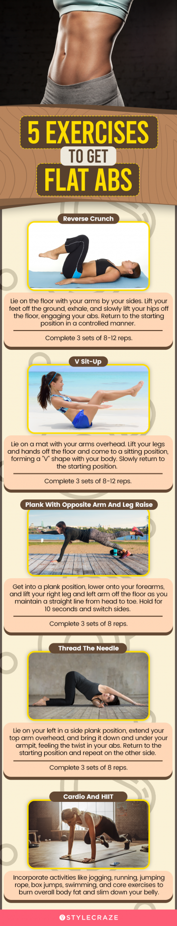 5 exercises to get flat abs (infographic)