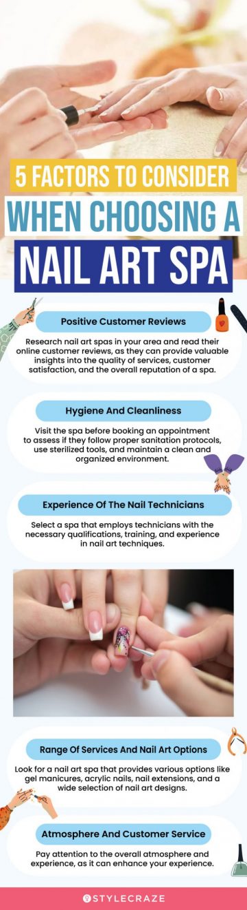 5 factors to consider when choosing a nail art spa (infographic)