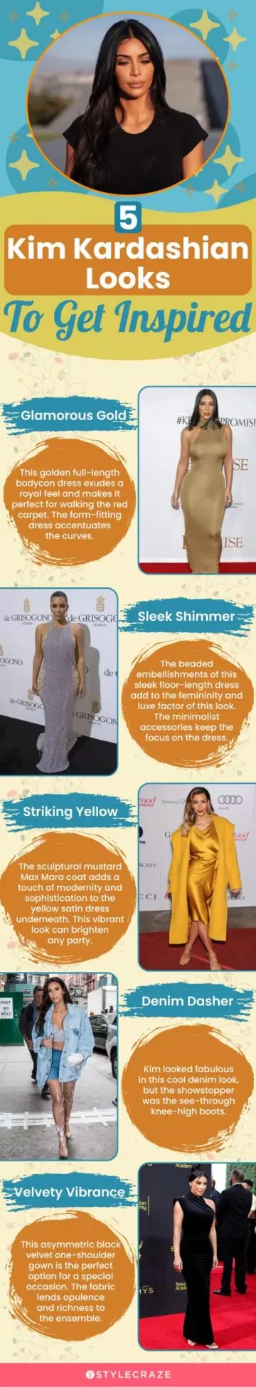 5 kim kardashian looks to get inspired (infographic)