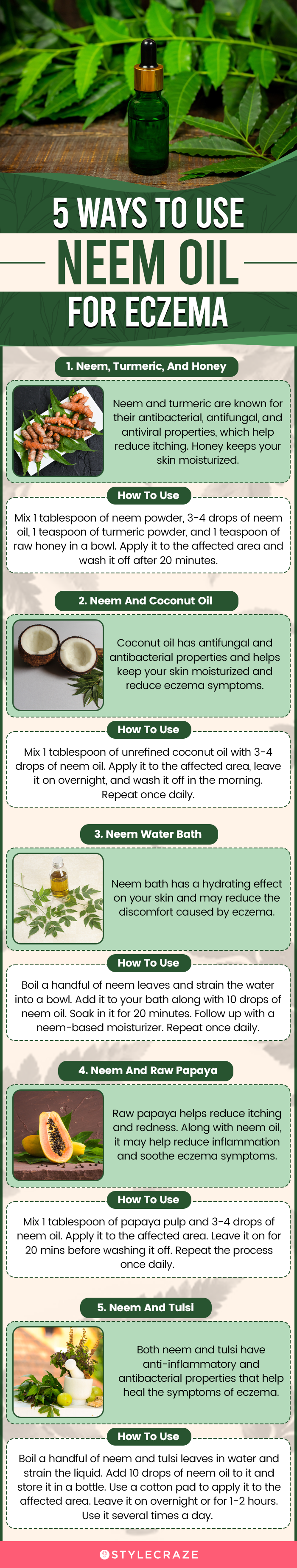 5 ways to use neem oil for eczema (infographic)