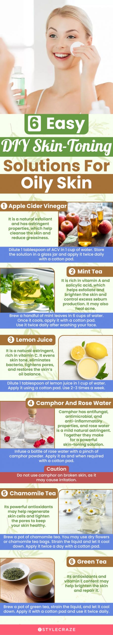 6 easy diy skintoning solutions for oily skin (infographic)