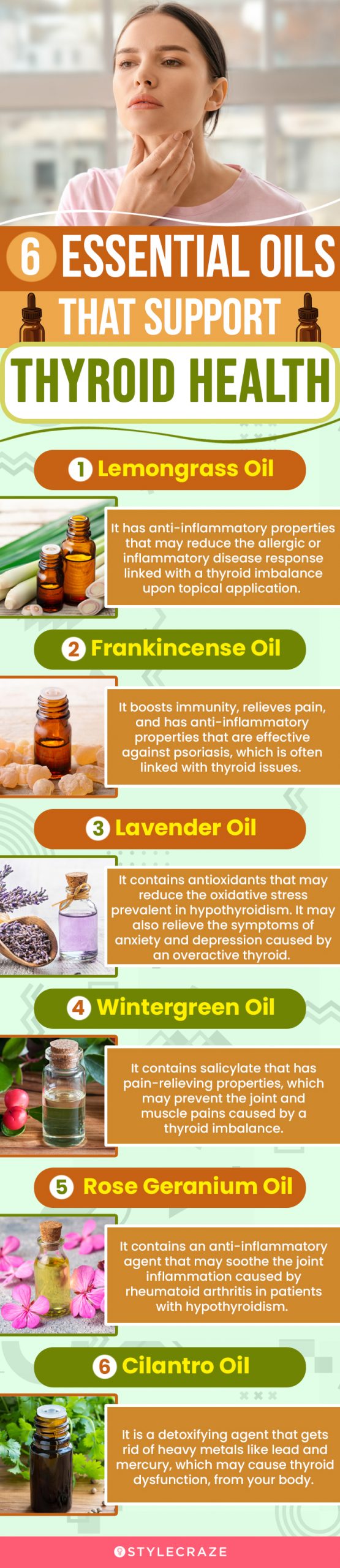 6 essential oils that support thyroid health (infographic)