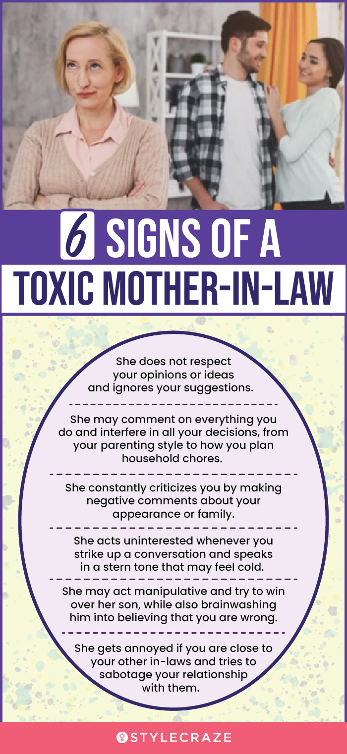 6 signs of a toxic mother in law (infographic)