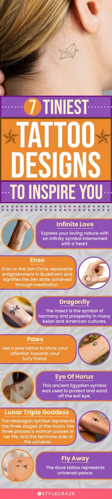7 tiniest tattoo designs to inspire you (infographic)