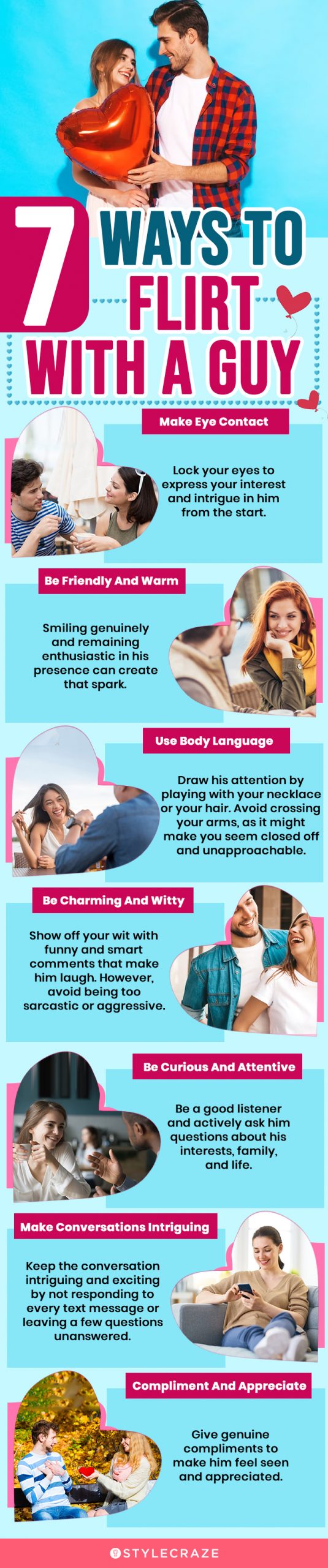 7 ways to flirt with a guy (infographic)