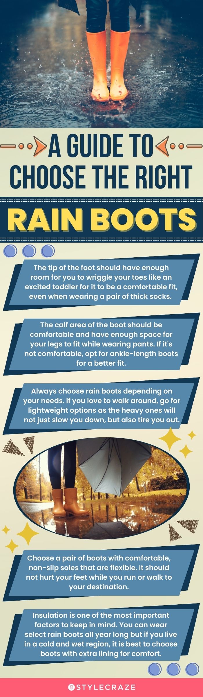  A Guide To Choose The Right Rain Boots (infographic)