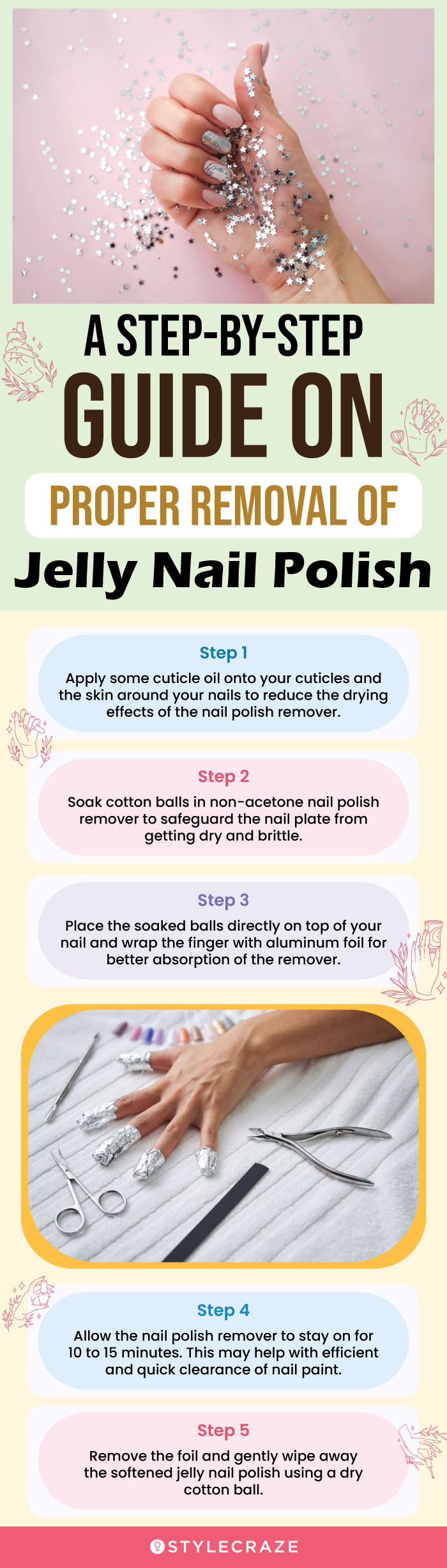 A Step-By-Step Guide On Proper Removal Of Jelly Nail Polish (infographic)