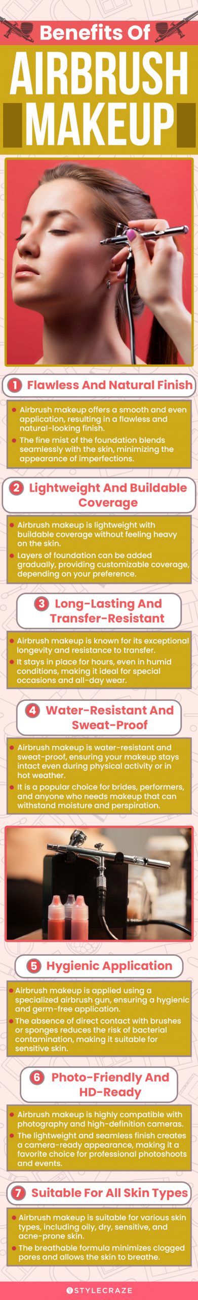 Benefits Of Airbrush Makeup (infographic)