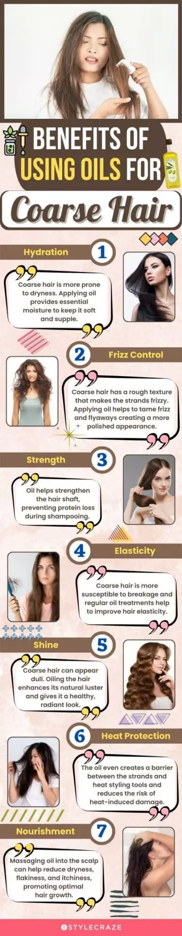 Benefits Of Using Oil For Coarse Hair (infographic)
