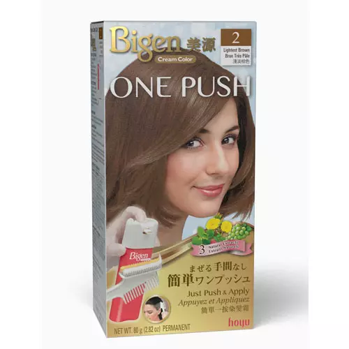 Bigen One Push Cream Color – 2 Lightest Brown