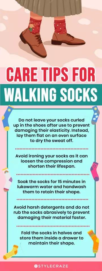 Care Tips For Walking Socks (infographic)