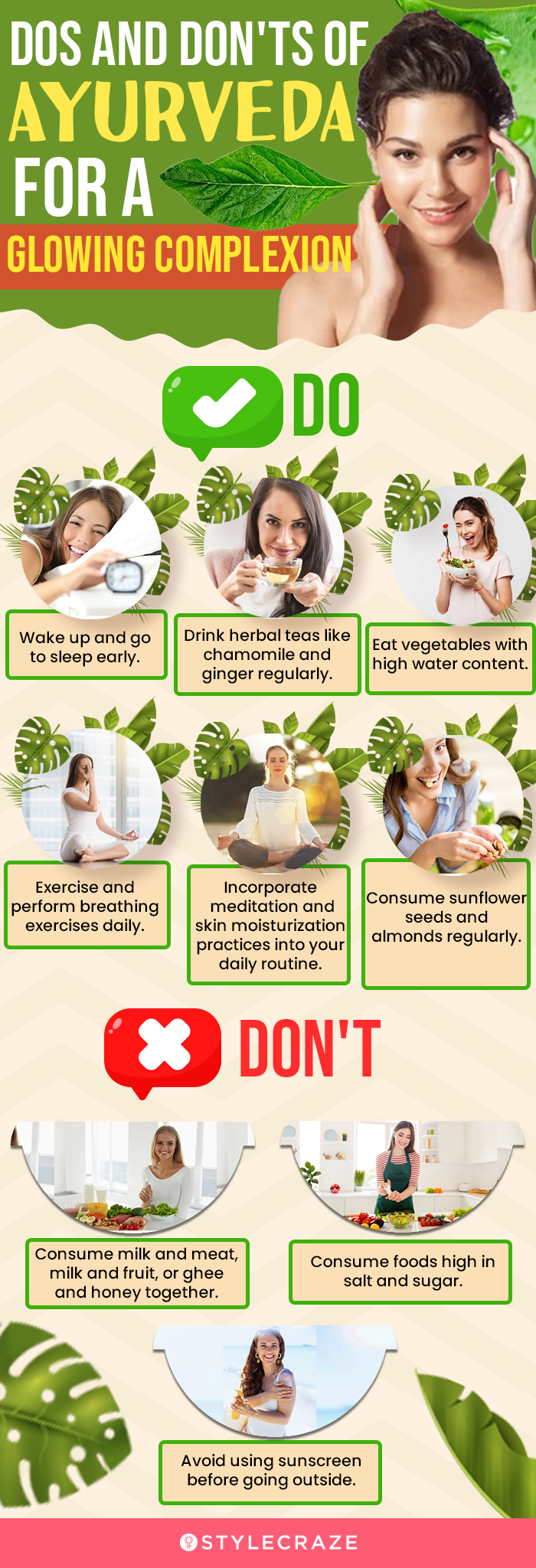 dos and don'ts of ayurveda for a glowing complexion (infographic)