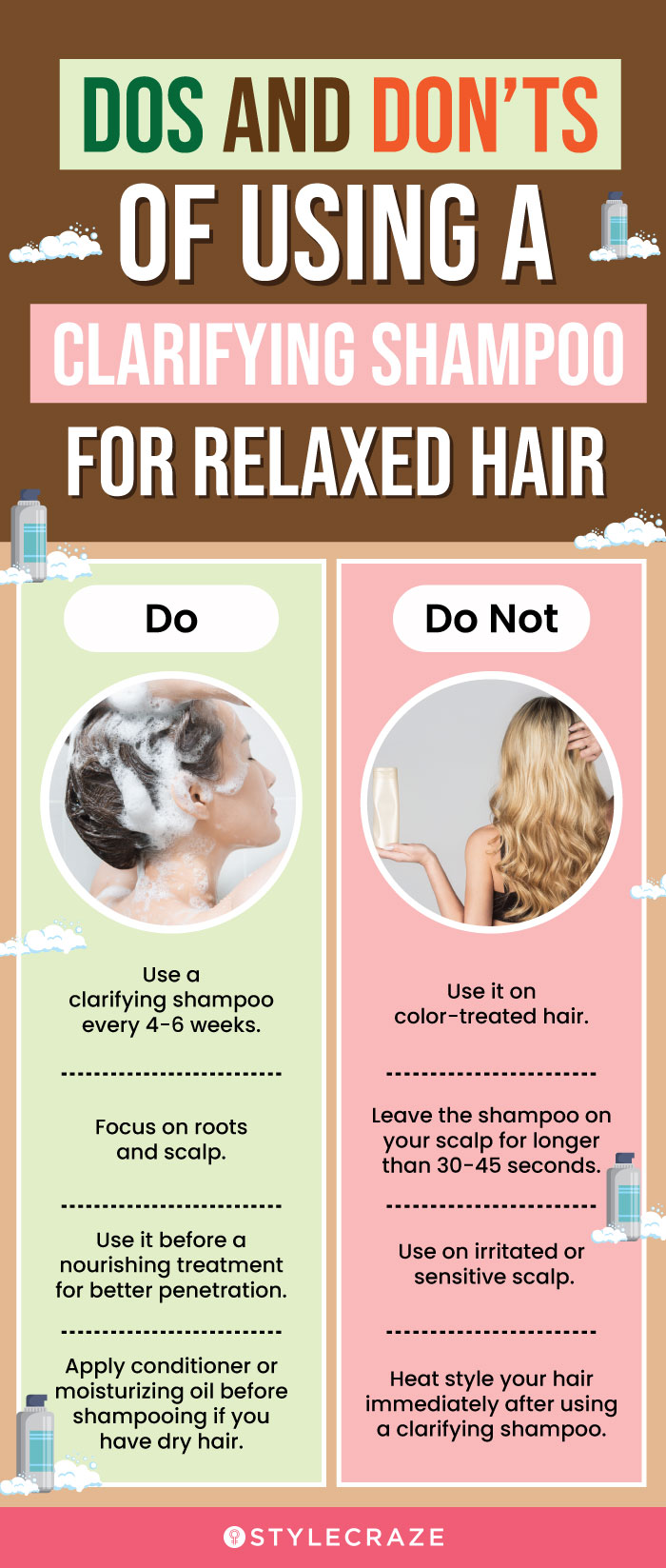 Dos And Don’ts Of Using A Clarifying Shampoo For Relaxed Hair (infographic)