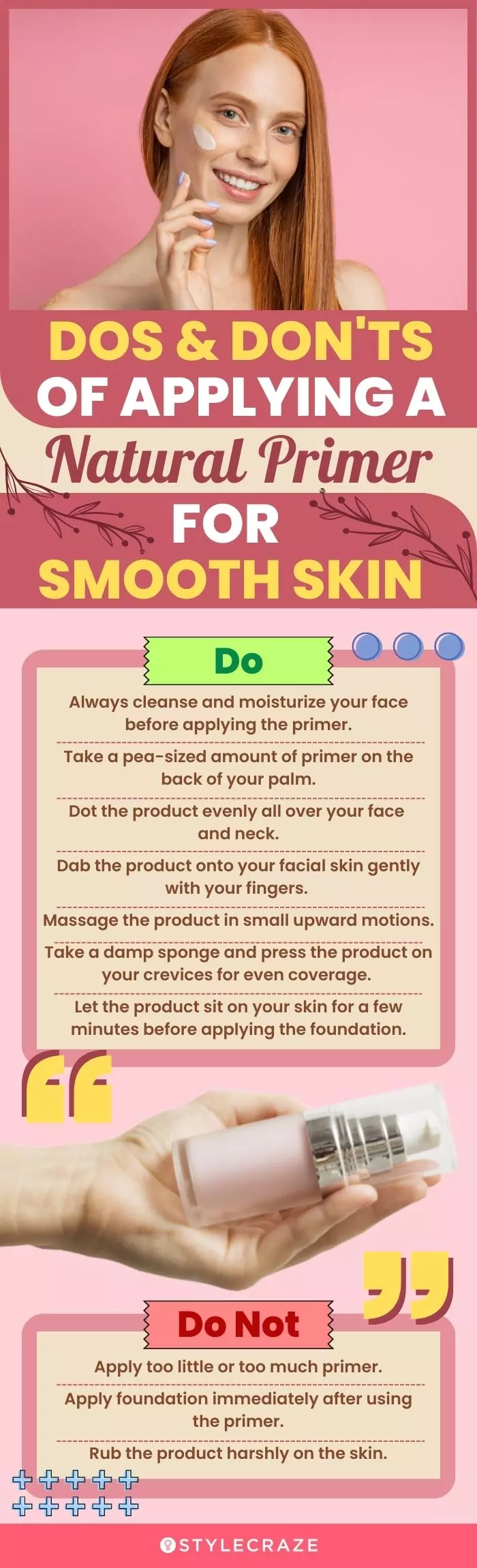 Dos & Don'ts Of Applying Natural Primer (infographic)