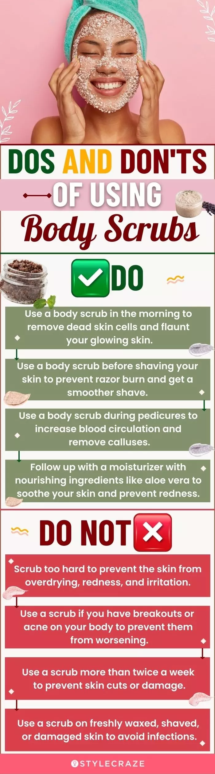 Dos And Don’ts Of Using Body Scrubs (infographic)