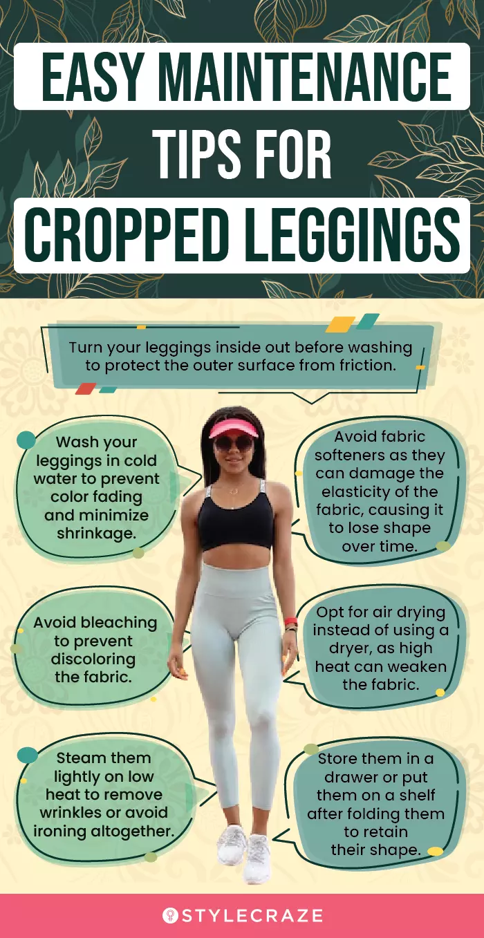 Easy Maintenance Tips For Cropped Leggings (infographic)