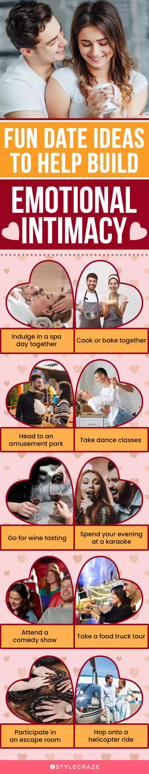 fun date ideas to help build emotional intimacy (infographic)