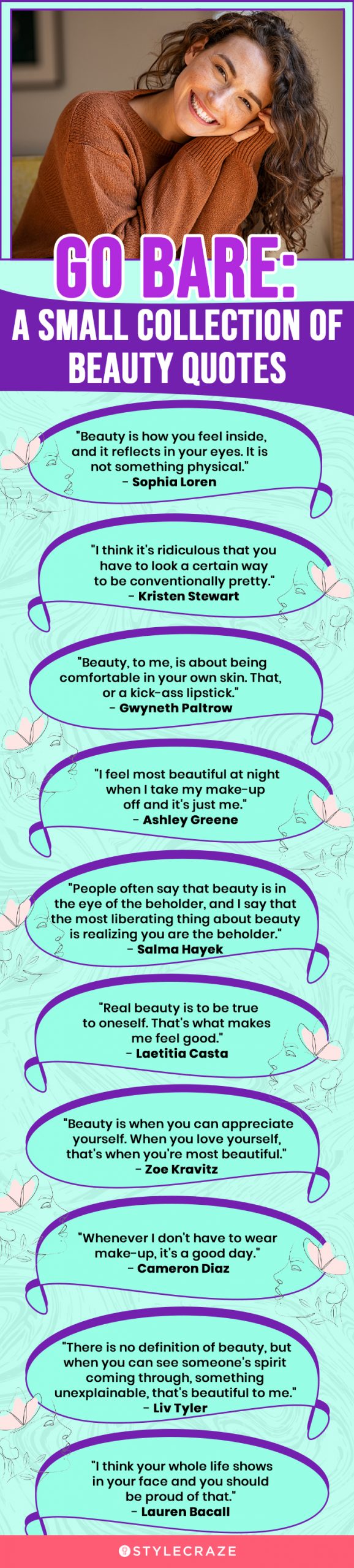 go bare a small collection of beauty quotes (infographic)