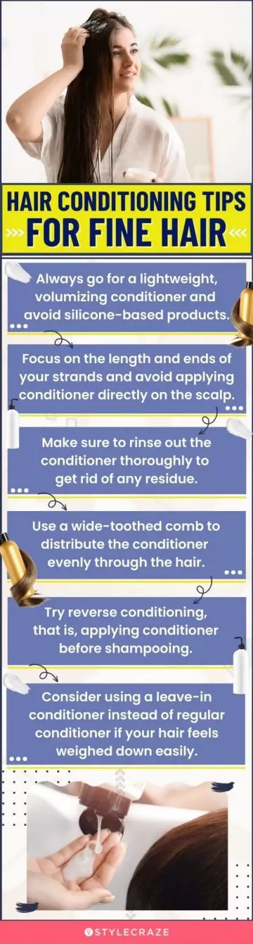 Hair Conditioning Tips For Fine Hair (infographic)