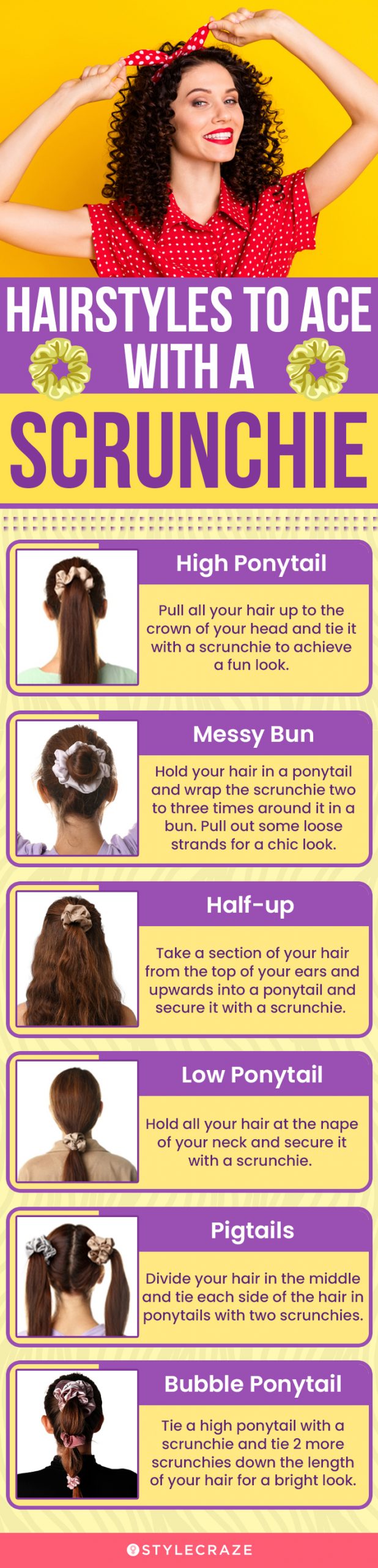 Hairstyles To Ace With A Scrunchie (infographic)