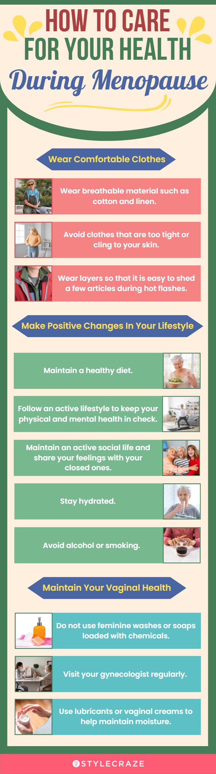 How To Care For Your Health During Menopause (infographic)