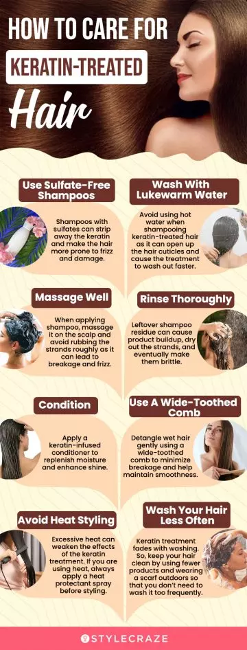 How To Care For Keratin-Treated Hair (infographic)