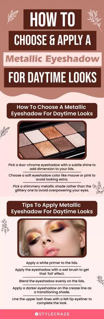 How To Choose & Apply A Metallic Eyeshadow (infographic)