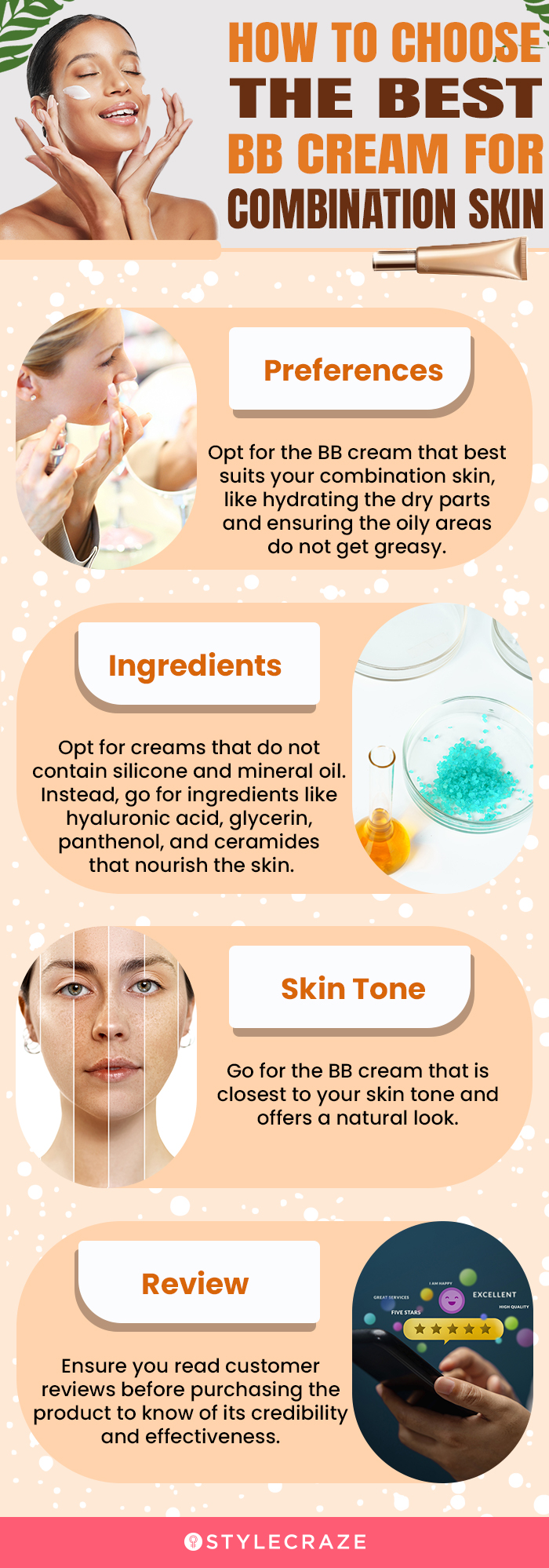 How To Choose The Best BB Cream For Combination Skin (infographic)