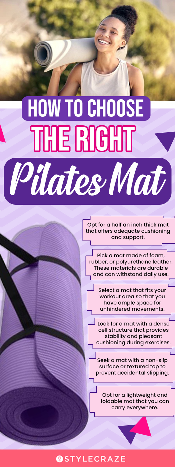How To Choose The Right Pilates Mat (infographic)