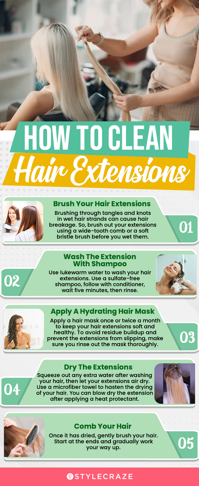 How To Clean Extensions (infographic)