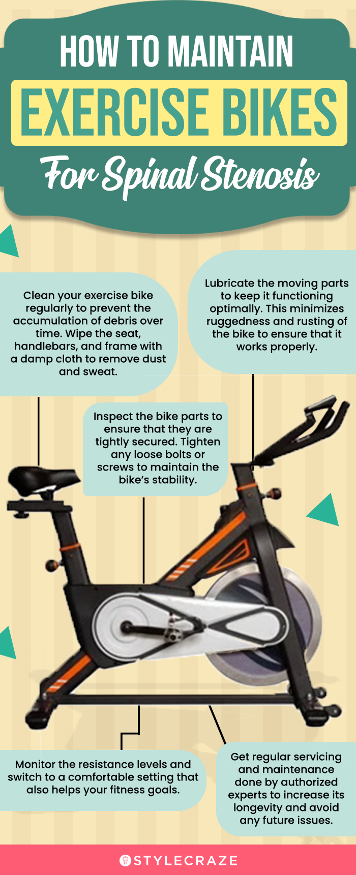 How To Maintain Exercise Bikes For Spinal Stenosis (infographic)