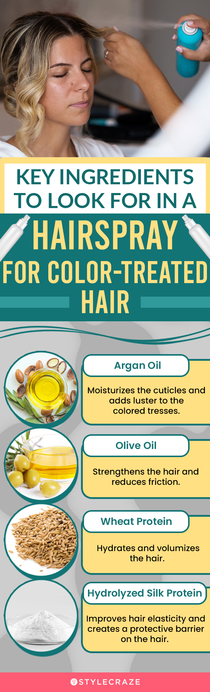 Ingredients To Look For In A Hairspray For Color-Treated Hair (infographic)