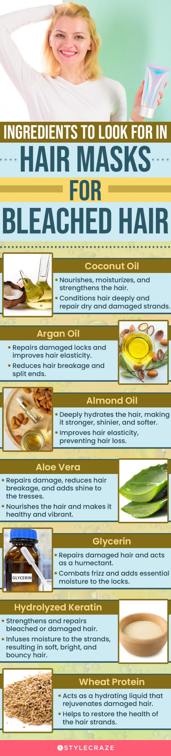 Ingredients To Look For In Hair Masks For Bleached Hair (infographic)