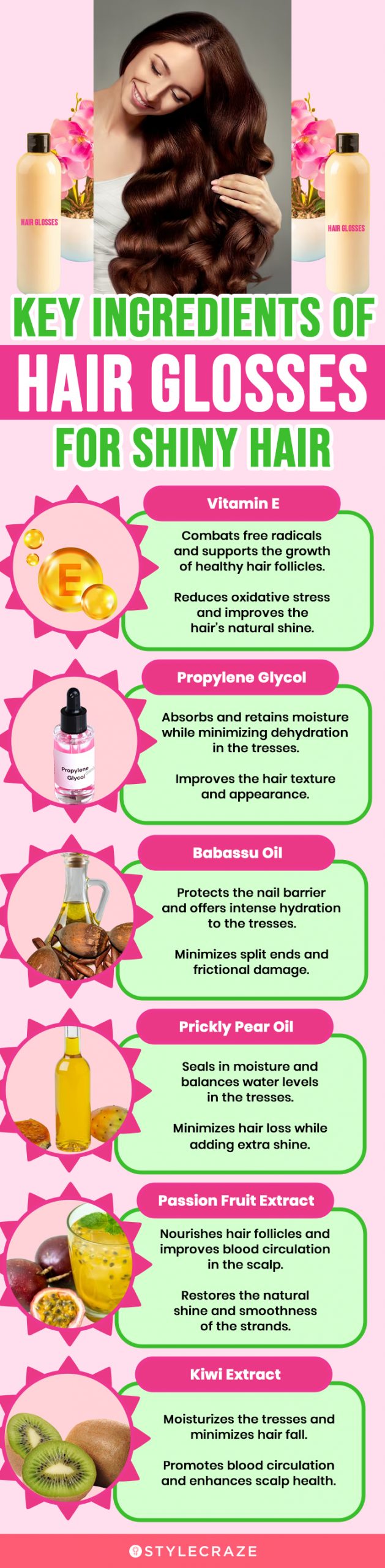 Key Ingredients Of Hair Glosses For Shiny Hair (infographic)