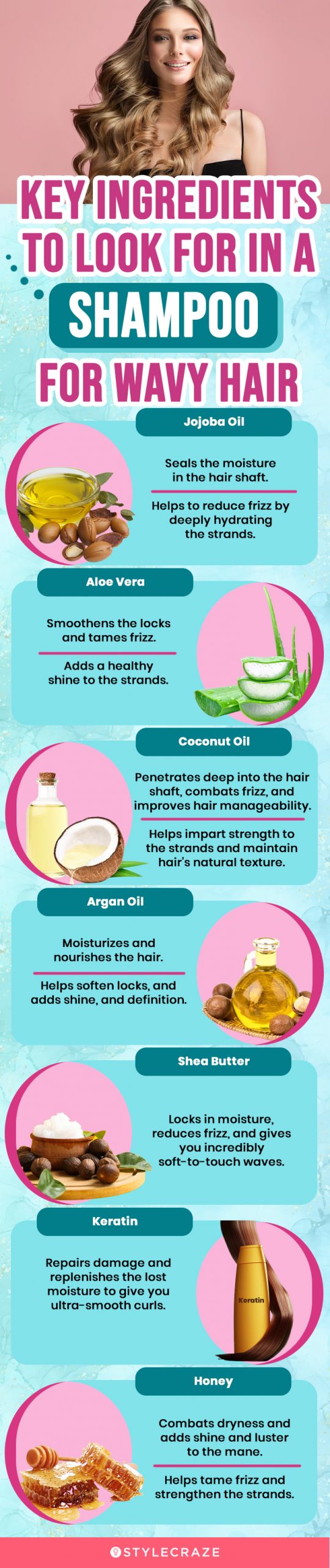 Key Ingredients To Look For In A Shampoo For Wavy Hair (infographic)