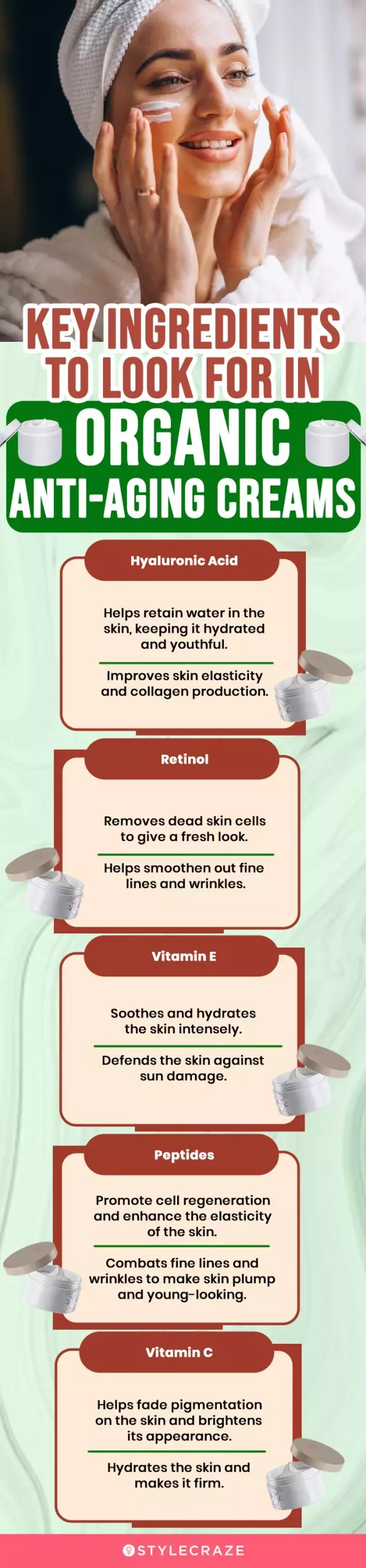 Key Ingredients To Look For In Organic Anti-Aging Creams (infographic)