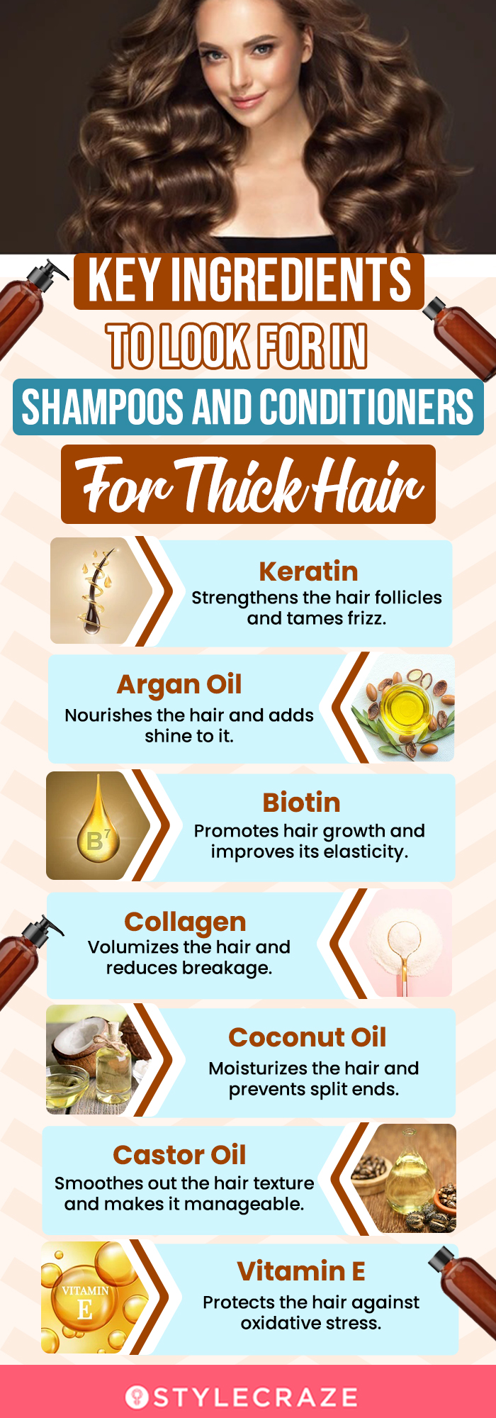 Key Ingredients To Look For In Shampoos and Conditioners For Thick Hair (infographic)