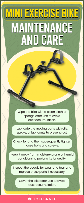 Mini Exercise Bike Maintenance And Care (infographic)