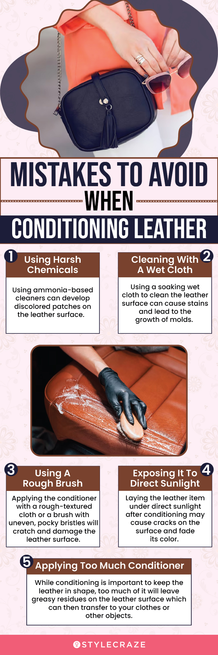 Mistakes To Avoid When Conditioning Leather(infographic)