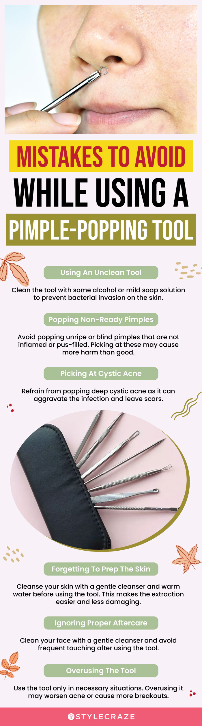 Mistakes To Avoid While Using A Pimple-Popping Tool (infographic)