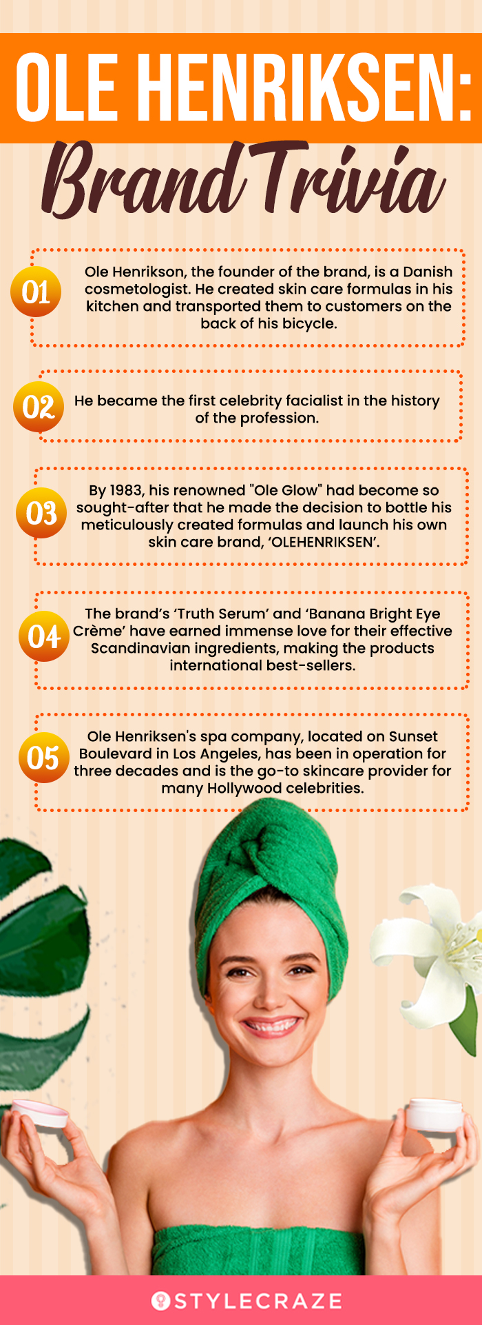 Ole Henriksen: Brand Trivia (infographic)