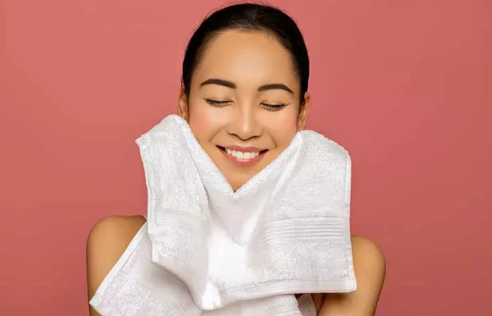 Pat Dry And Follow With Skincare Routine