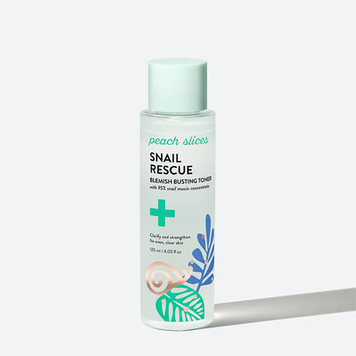 Peach Slices Snail Rescue Blemish Busting Toner- To Soothe Inflamed Skin And Diminish Aging Sign