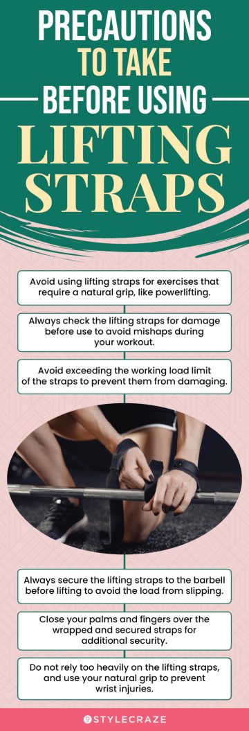 Precautions To Take Before Using Lifting Straps (infographic)