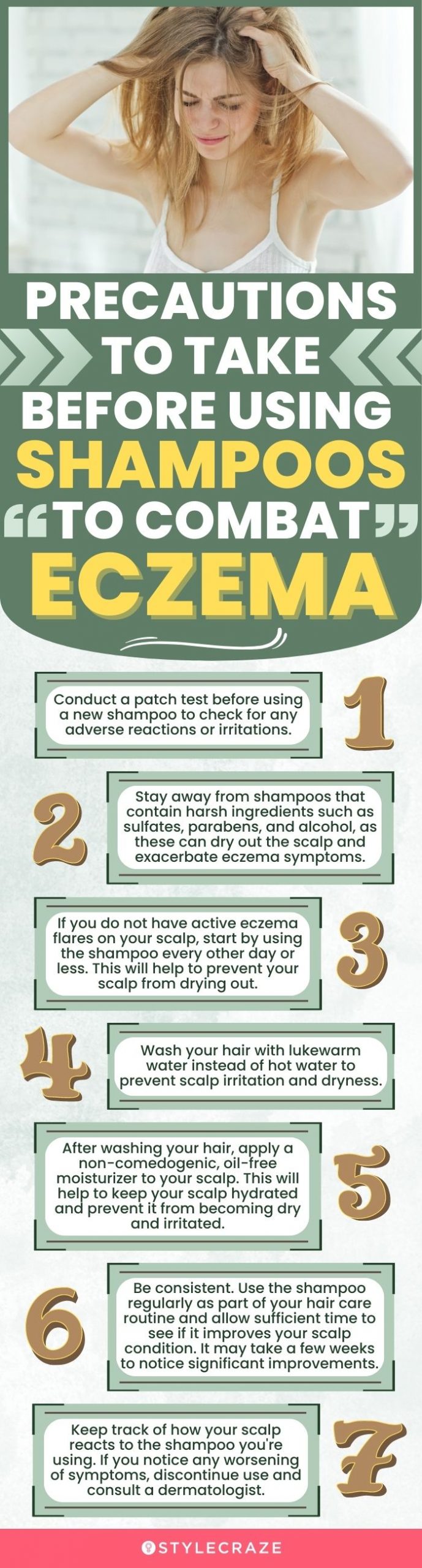 Precautions To Take Before Using Shampoos To Combat Eczema (infographic)