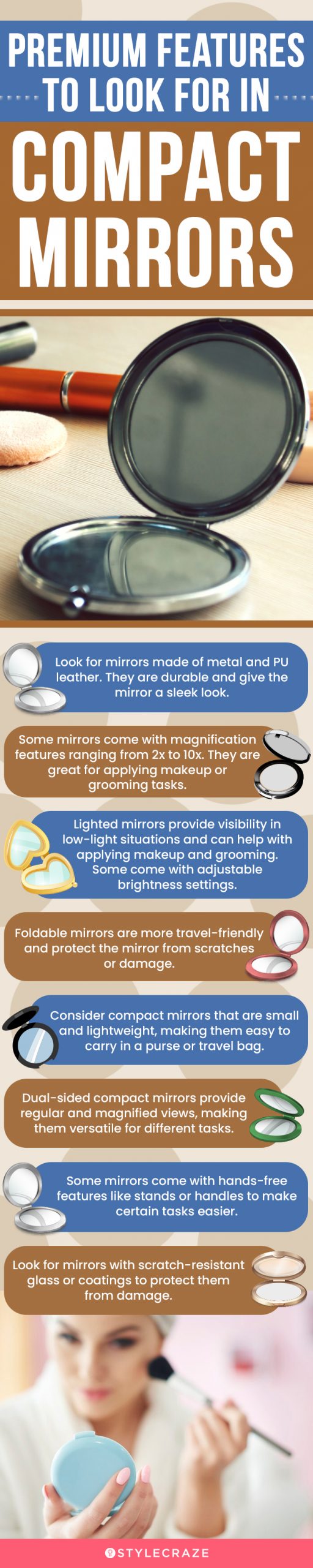 Premium Features To Look For In Compact Mirrors (infographic)