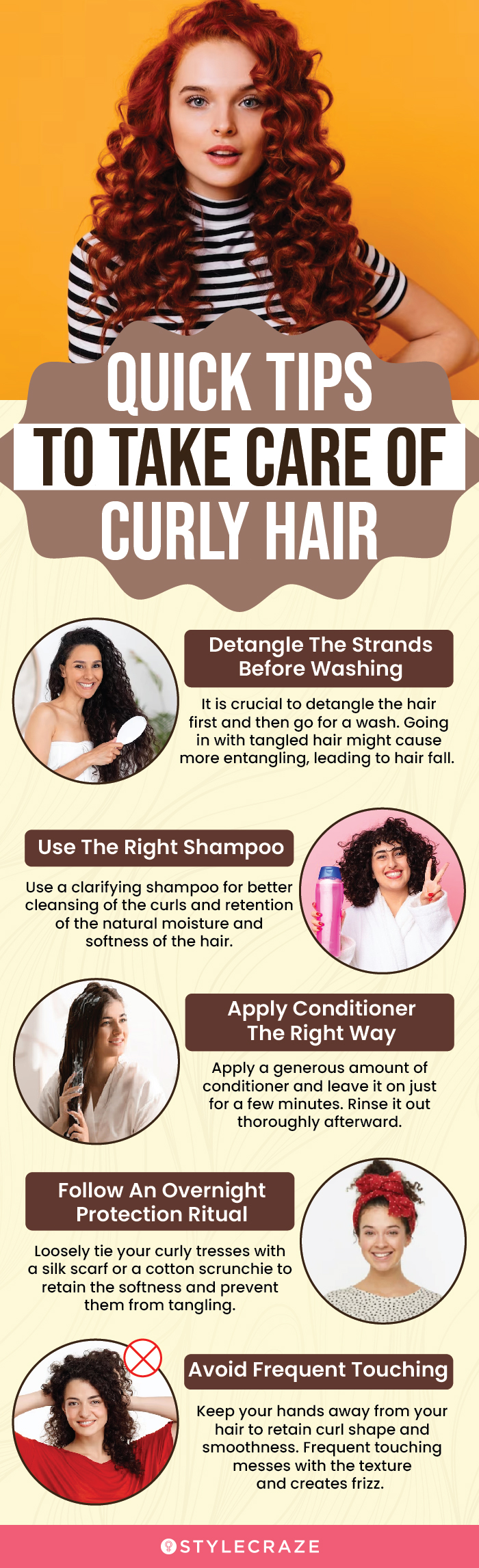 Quick Tips To Take Care Of Curly Hair (infographic)