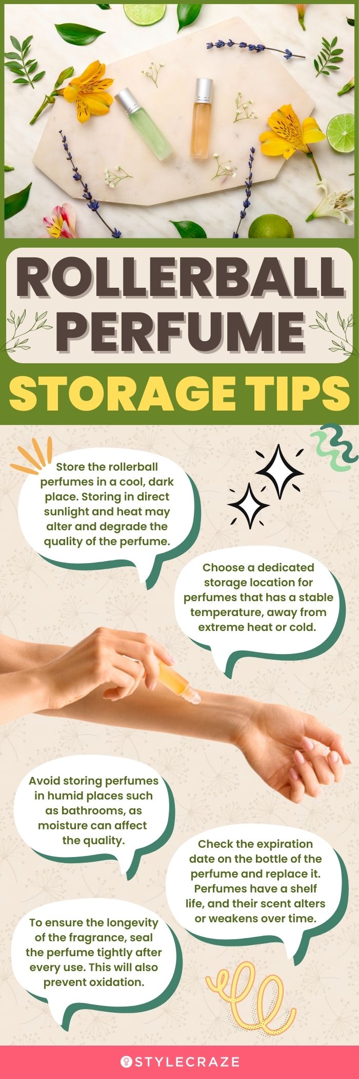 Rollerball Perfume Storage Tips (infographic)