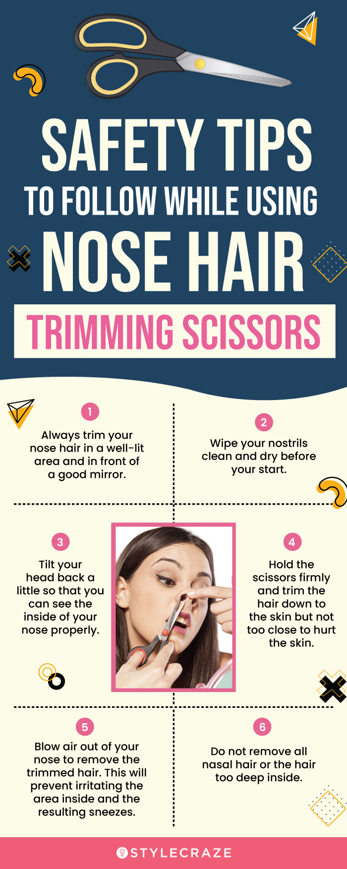 Safety Tips To Follow While Using Nose Hair Trimming Scissors (infographic)