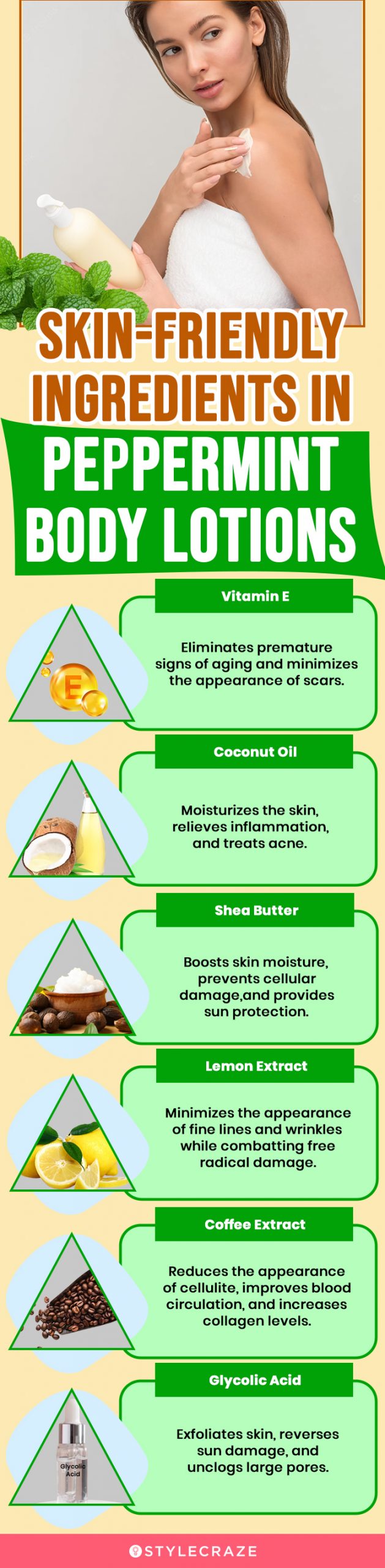 Skin-Friendly Ingredients In Peppermint Body Lotions (infographic)